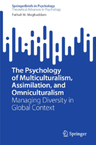 blue and white book cover of "The Psychology of Multiculturalism, Assimilation, and Omniculturalism" by Fathali M. Moghaddam