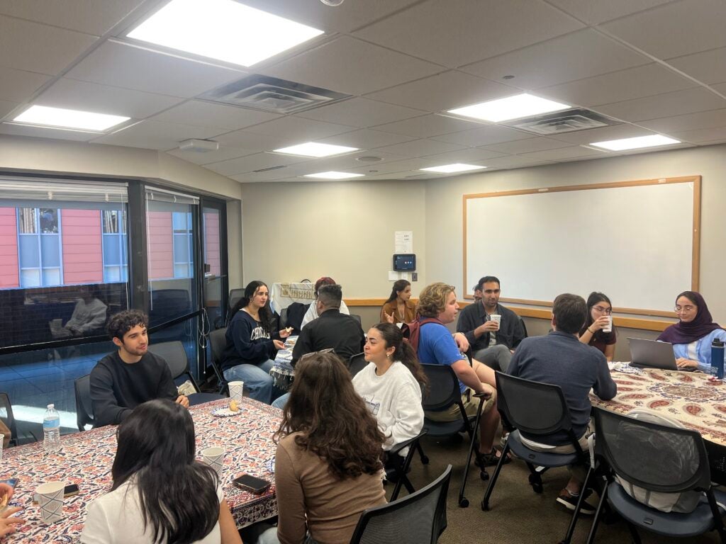 people sitting at tables